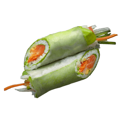 Rouleau de printemps saumon